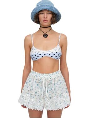 FOR LOVE & LEMONS MUNA SWIM COVER UP SHORT LARGE